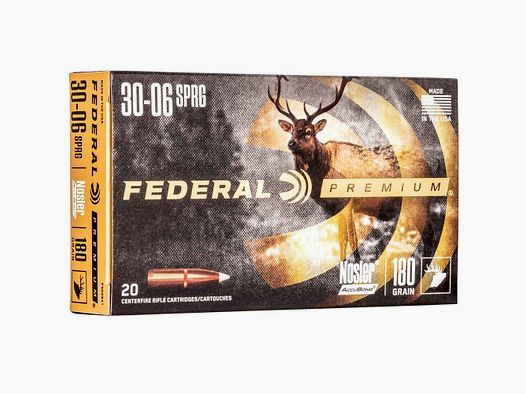 .30-06 Spr. Premium Nosler Accubond 180 grs. Federal Ammunition