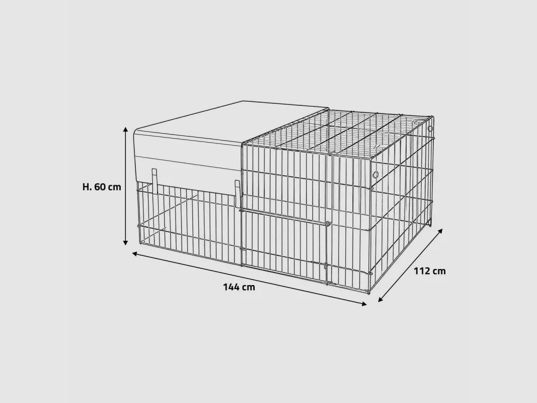 Grande cage à pâturer + protection solaire, image 6 sur 7
