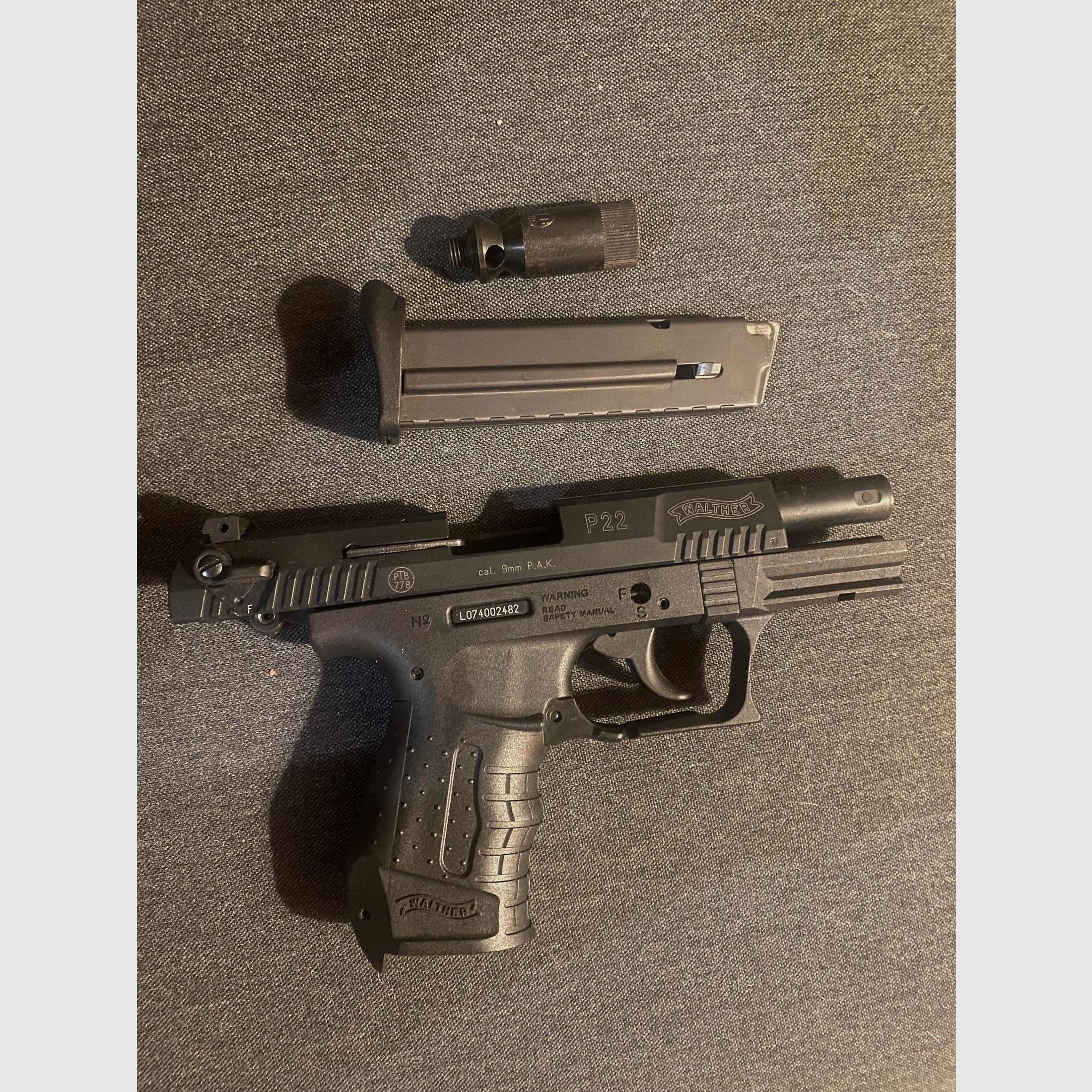 Walther P22 PAK 9mm pistola a salve