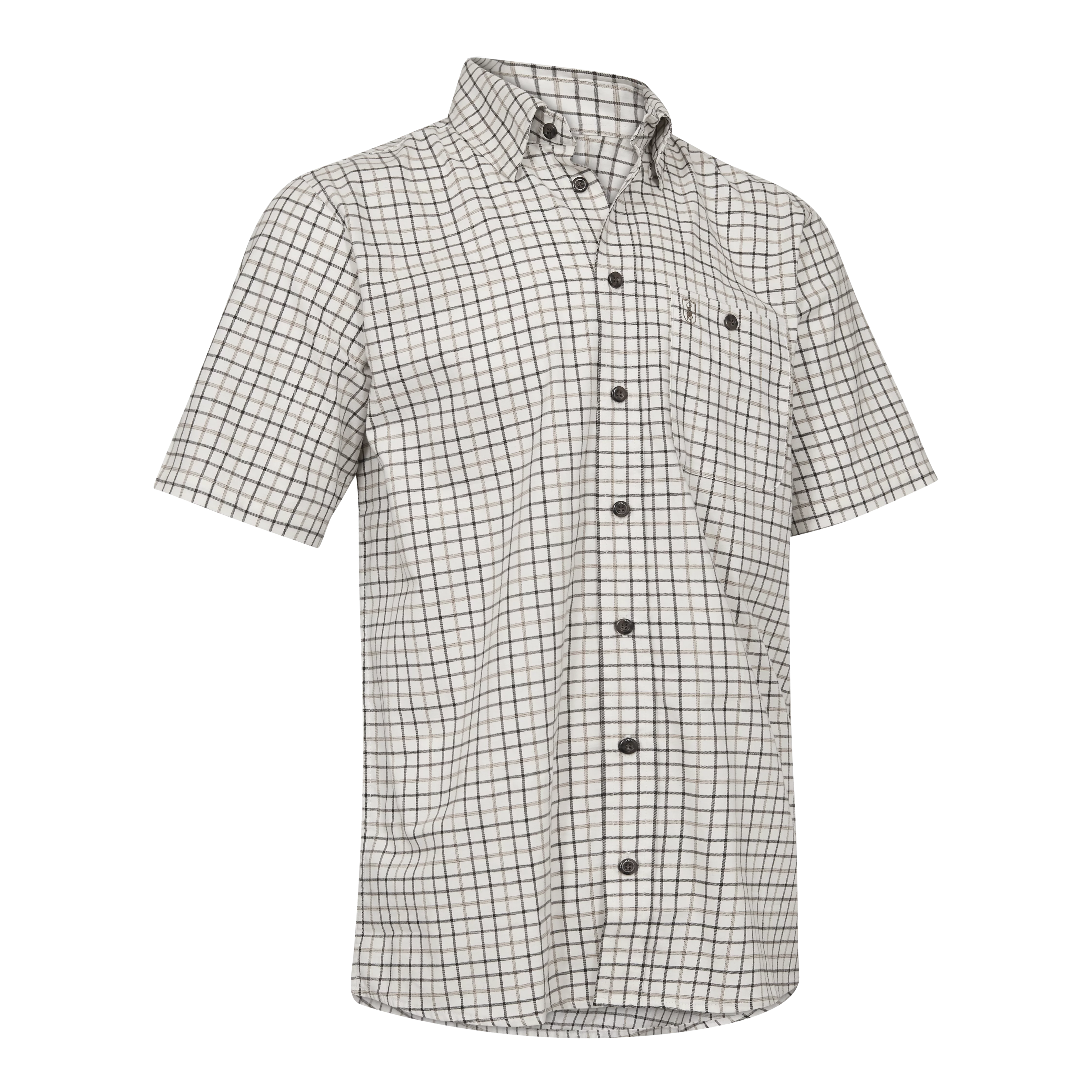Gavin camicia a maniche corte - Beige Check
