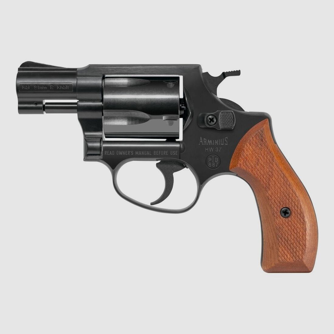 Weihrauch Sport Schreckschuss Revolver Arminius HW 37 Holzgriffschalen 9mm K.