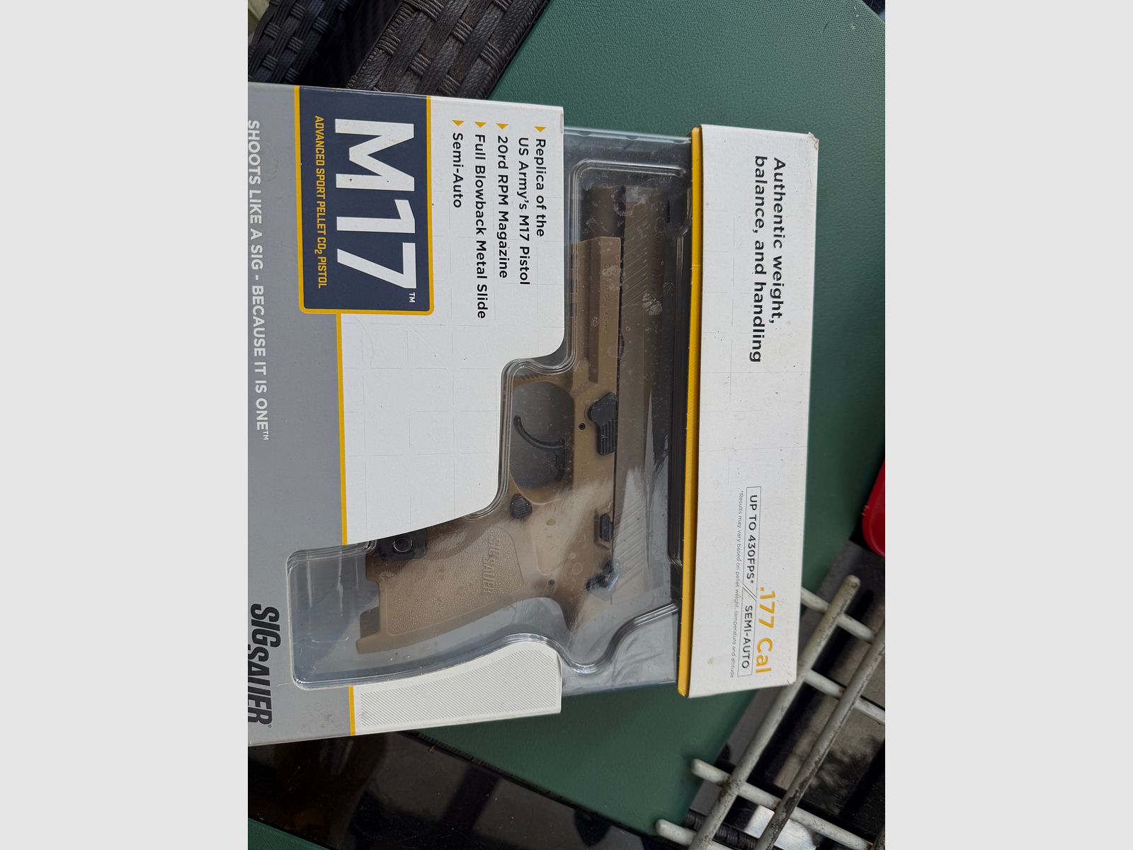 SIG Sauer P320-M 17 4,5 mm Coyote Tan pistola de aire de 20 disparos