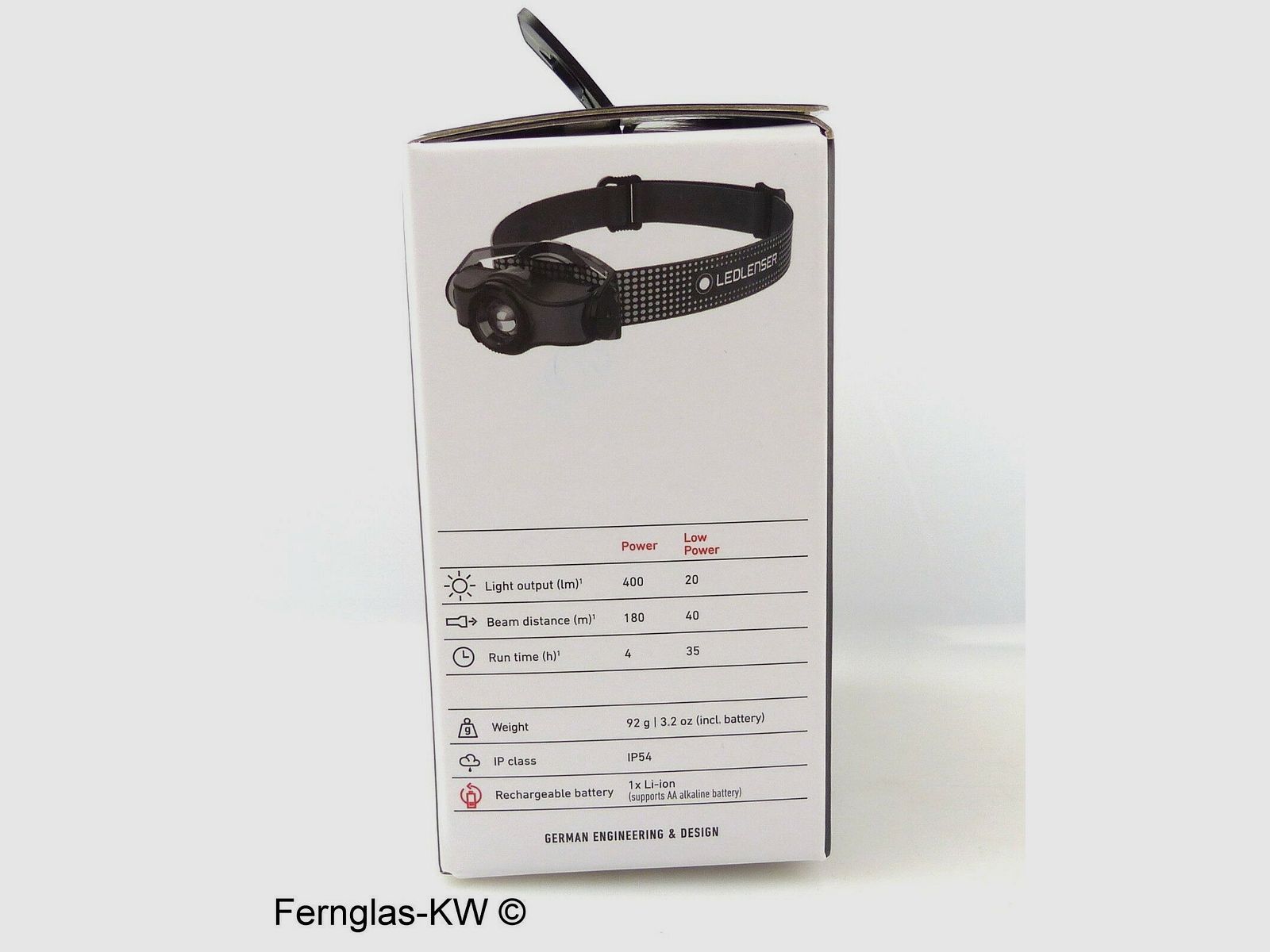 Ledlenser 501598 LED Hoofdlamp MH5 Grijs Zwart 400 Lumen met Accu