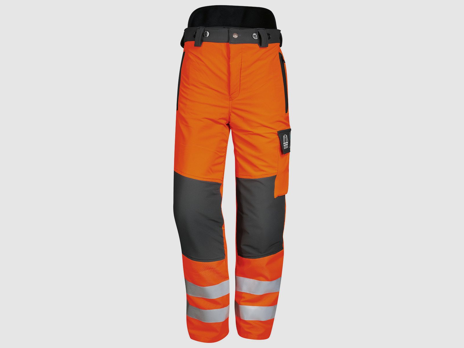 Stretch warning cut protection waistband trousers
