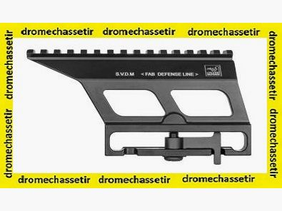 Side picatinny mount for SVD Dragunov, lever clamp, black