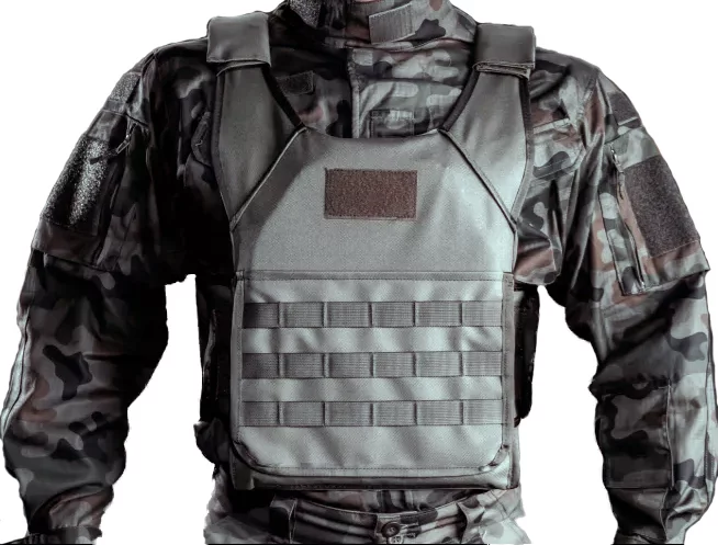 Kamizelka taktyczna GUARD MOLLE zielona z kieszeniami na wkłady kuloodporne 25x30, zdjęcie 4 z 10