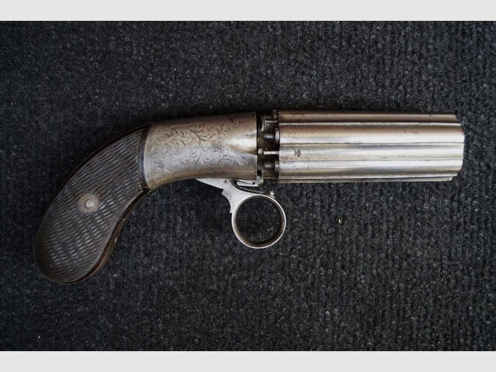 J.R. Cooper Under-hammer 6 Shot Percussion Pepperbox Revolver