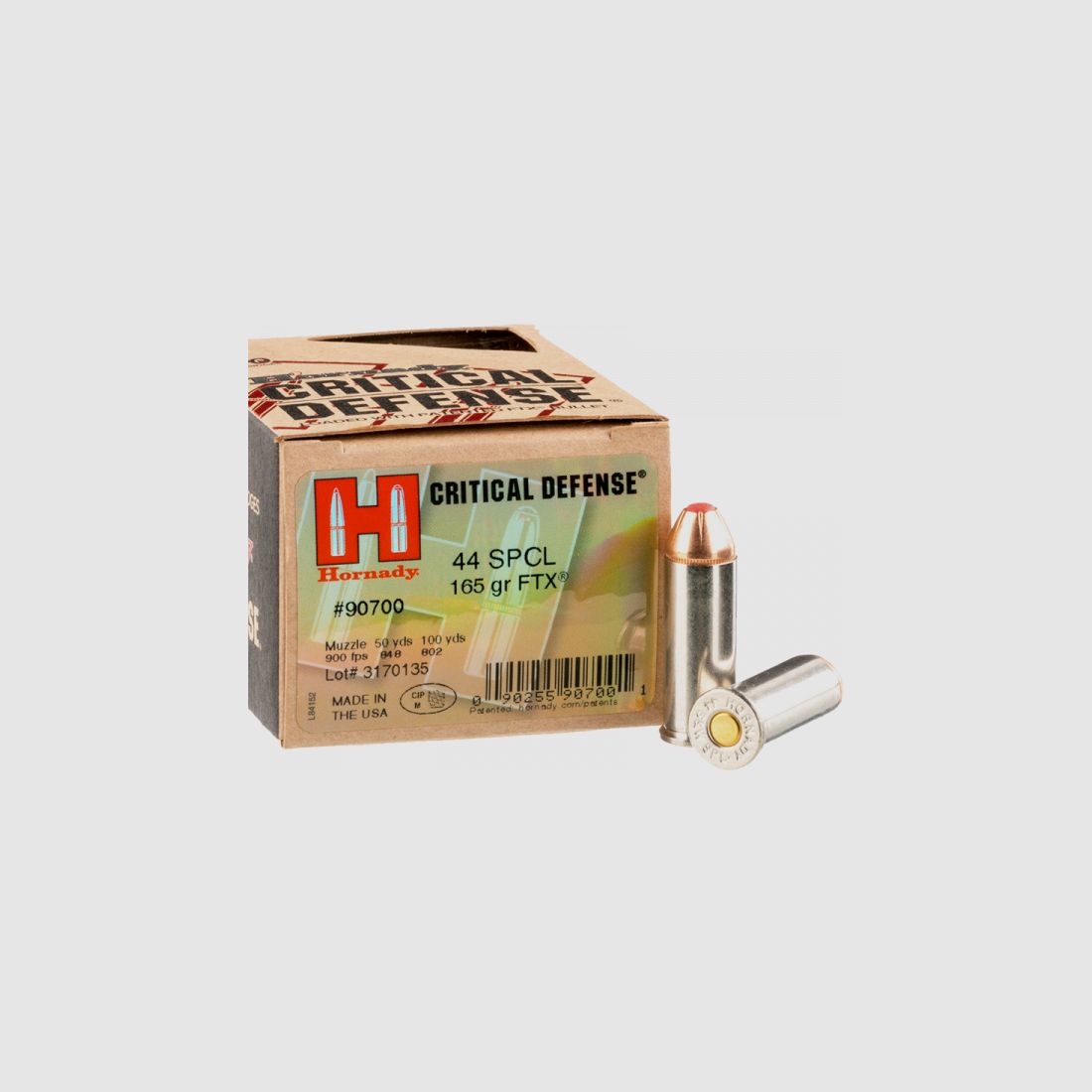 Hornady Critical Defense .44 S&W Special FTX 165 grs Revolverpatronen