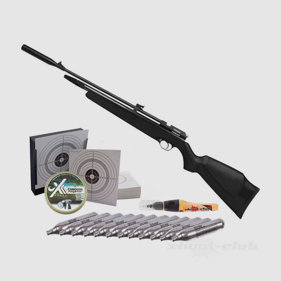 Diana	 Diana Trailscout CO2 Gewehr 4,5mm Diabolos im Set