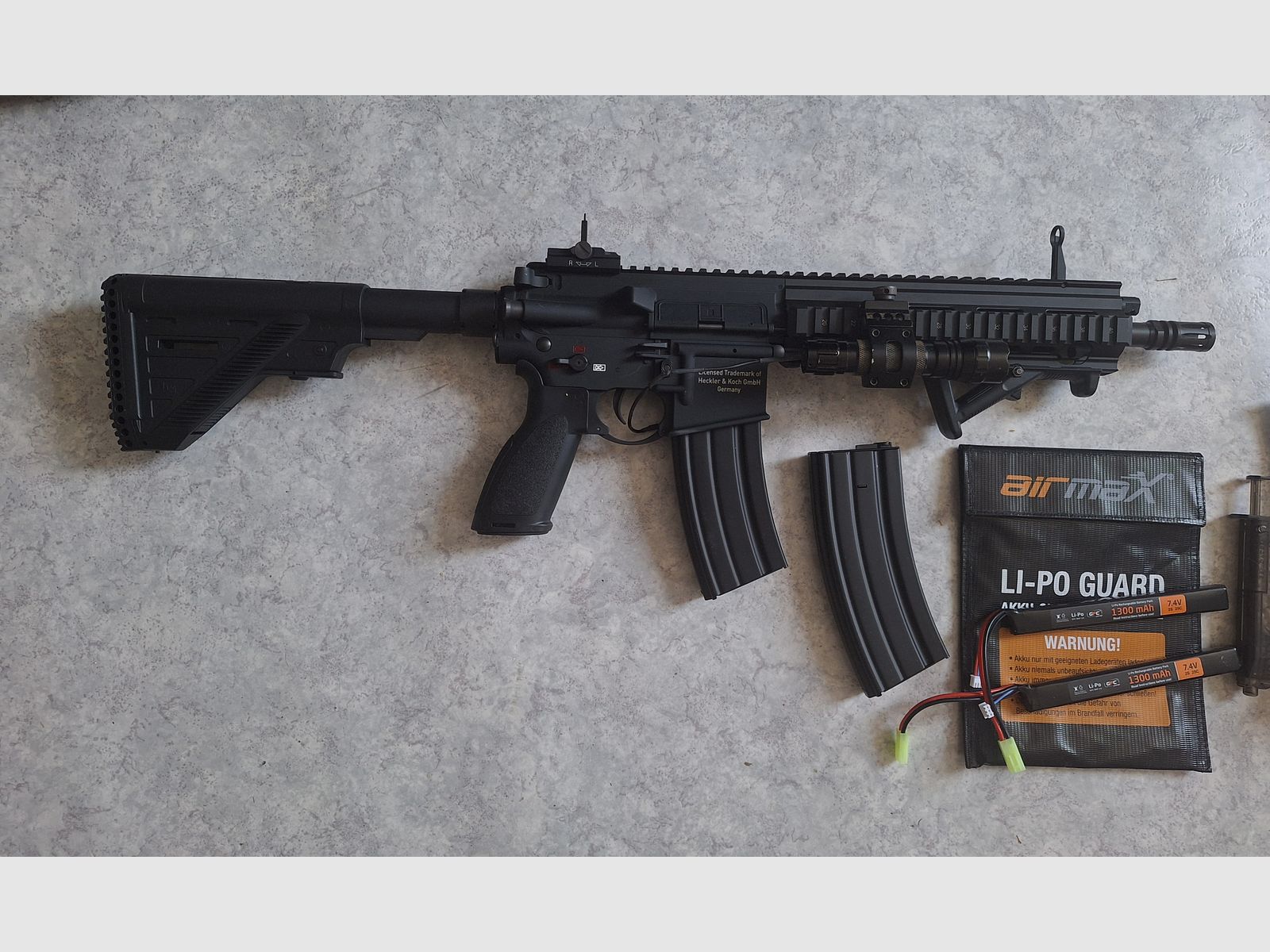 Airsoft HK 416 A5 S-AEG mit viel Zubehör 