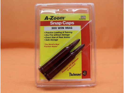 A-Zoom A-Zoom cartouche d'exercice / tampon en alu .300WinMag ensemble de 2 pièces (12237)