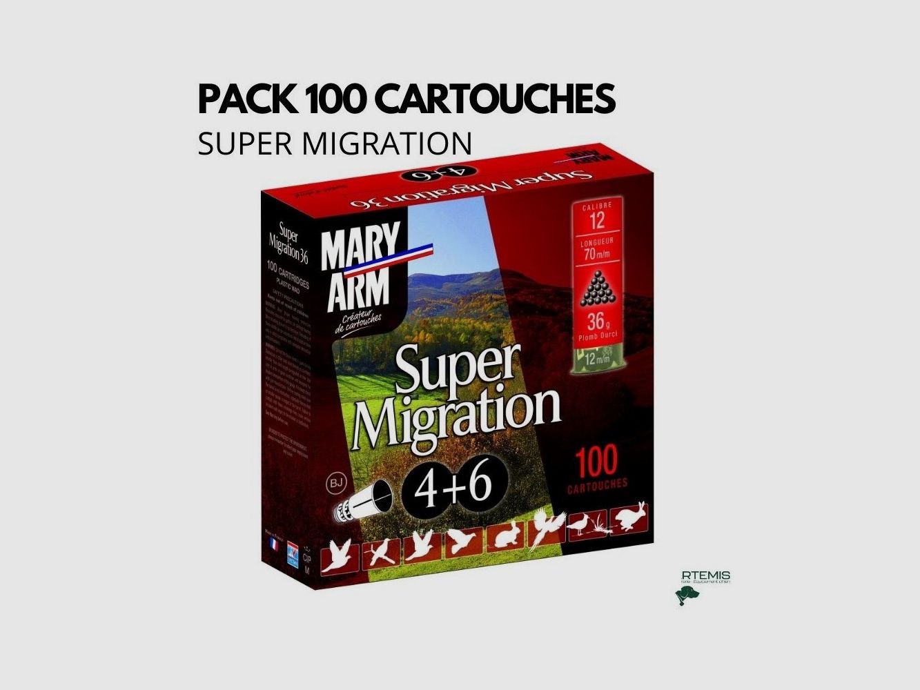 ANGEBOT PACK 100 PATRONEN SUPER MIGRATION KAL.12/70, Bild 3 von 3