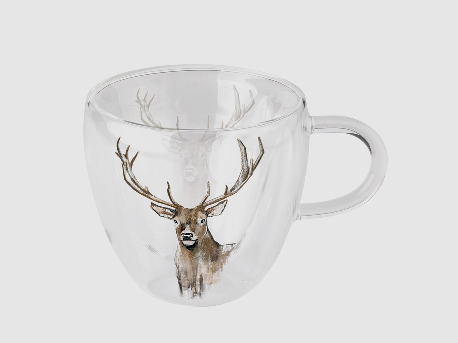 Glasbecher Rothirsch