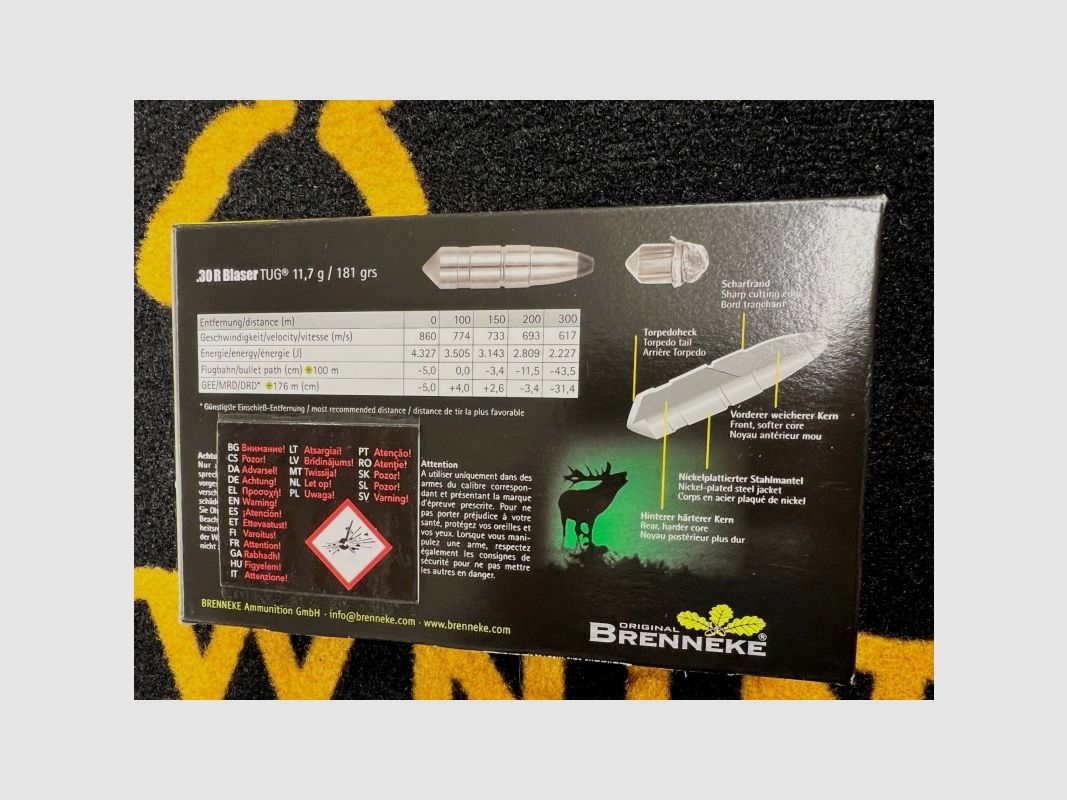 Brenneke TUG 30 R Blaser 181 grs (x20), Bild 2 von 3