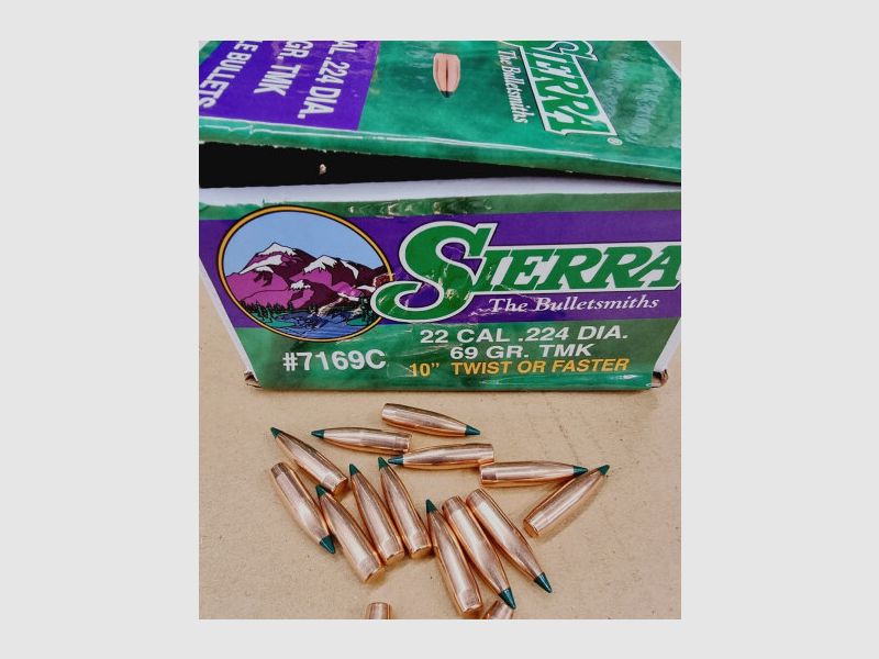 .22/.224/69 grs #7169# Sierra TMK Geschosse 100 stk