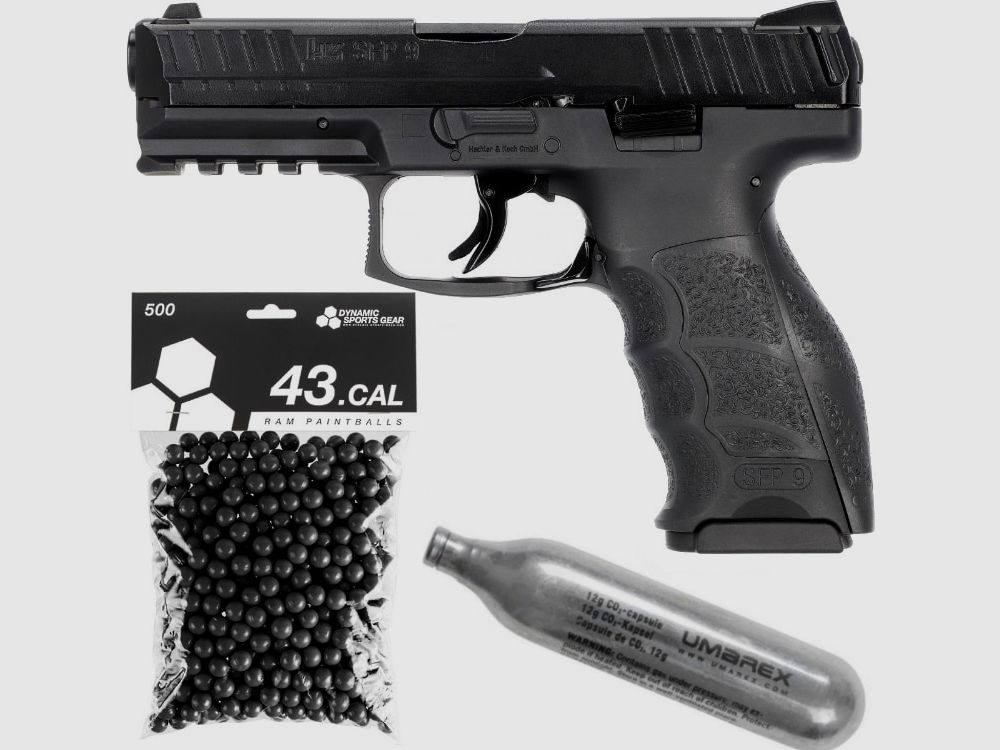 Heckler & Koch SFP9 T4E Pistool Spelerspakket / Paintball Compleetpakket