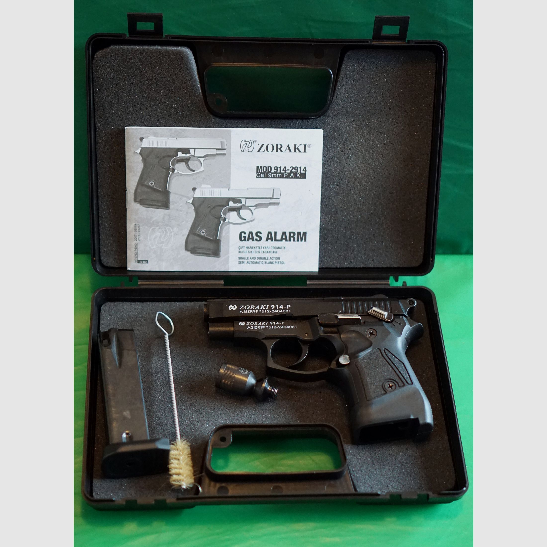 Zoraki 914-P brüniert Schreckschuss Pistole 9mm P.A.K. PTB (1070) neu!