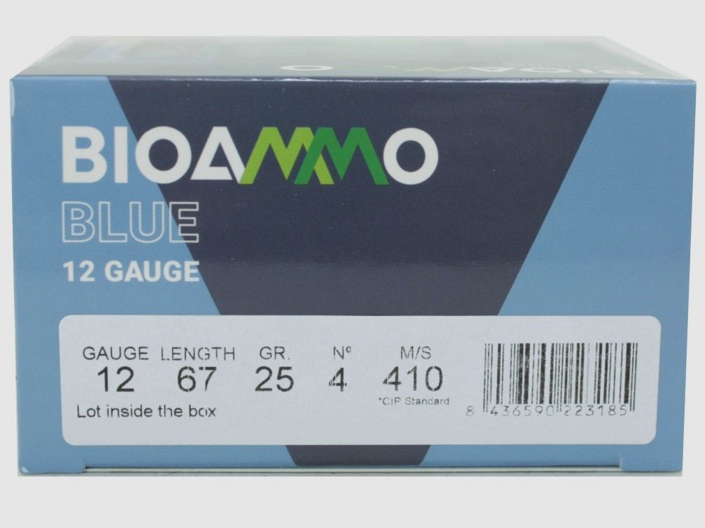 Nabój śrutowy BIOAMMO Blue kal. 12/67 – 3,25mm, nr 4 (PL 3) – 25g (1 opakowanie 25szt.), zdjęcie 3 z 4