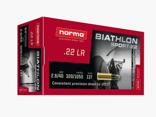 Norma 22LR 2.6G/40GR BIATHLON SPORT-22 LRN 50er Pack