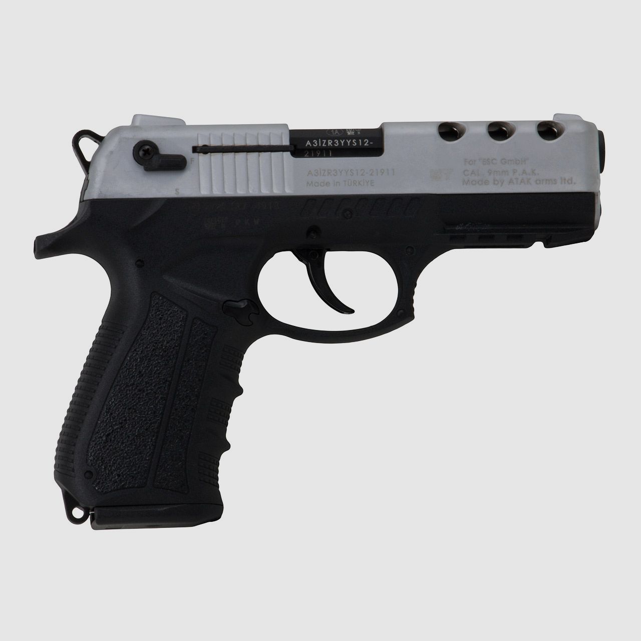 Schreckschuss Pistole Zoraki 4918 matt chrom PTB 1050 Kaliber 9 mm P.A.K. (P18)