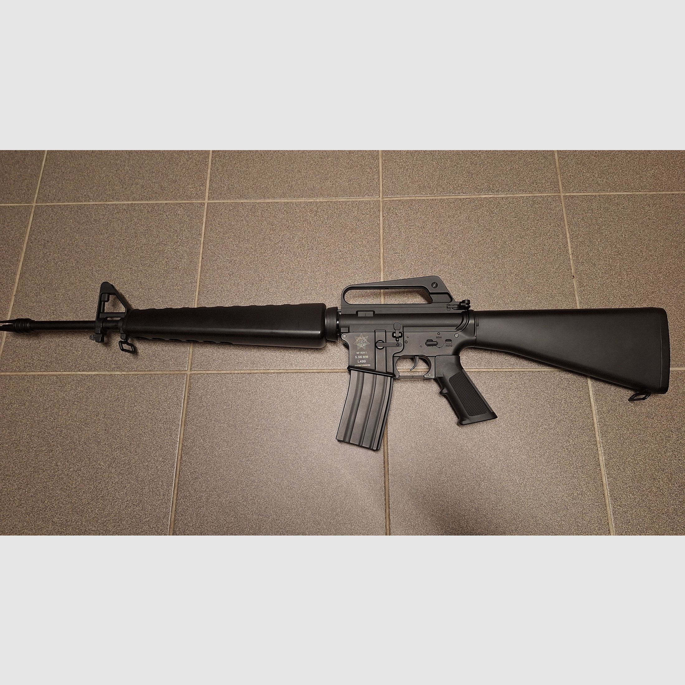 M16A1 VN Vietnam rifle, metal completo, CO2 calibre 4,5BB, 2x revista-NUEVO!