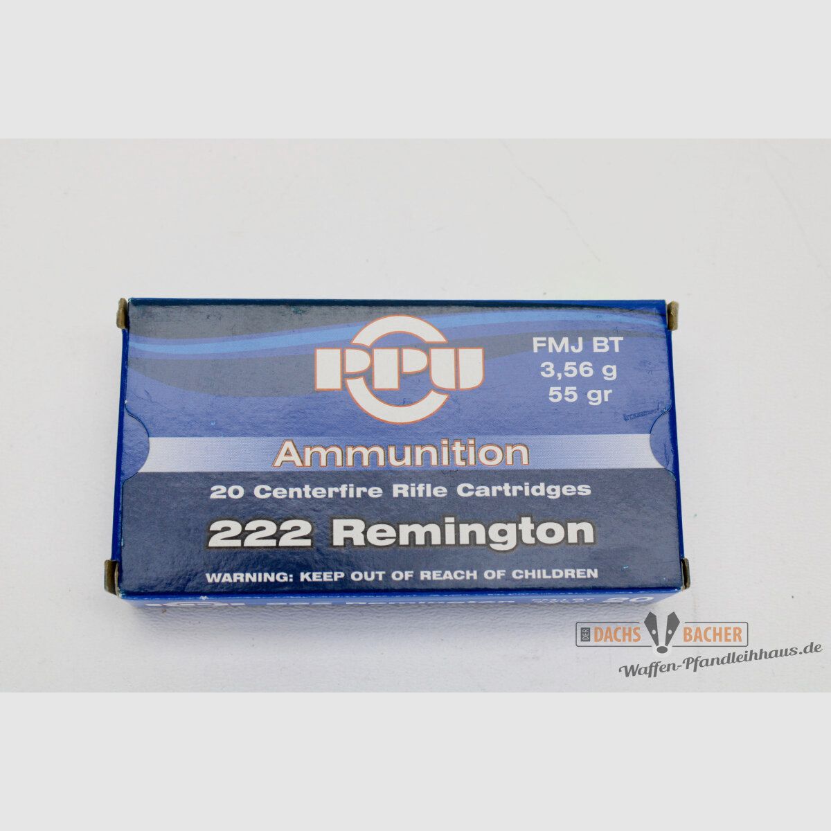 PPU Privi Partizan .222 Rem 3,56g/55gr FMJ BT 20 Schuß