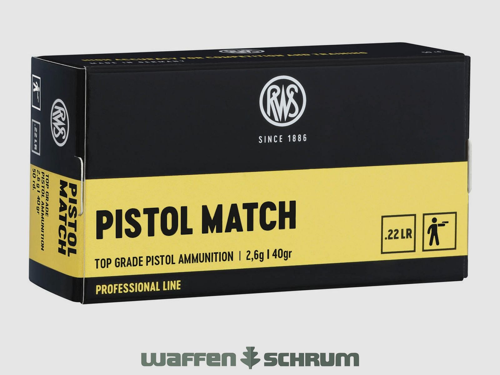 RWS Pistol Match 2,6g - 40gr. .22lr