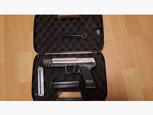 Röhm RG96 Match Nickel Schreckschuss Pistole Kal. 9mm P.A.K. mit 1 extra Magazin