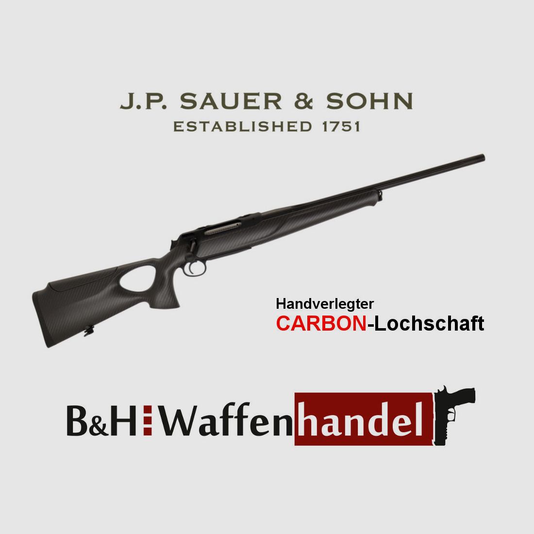Sauer & Sohn	 S404 Synchro XTC mit Carbon-Lochschaft