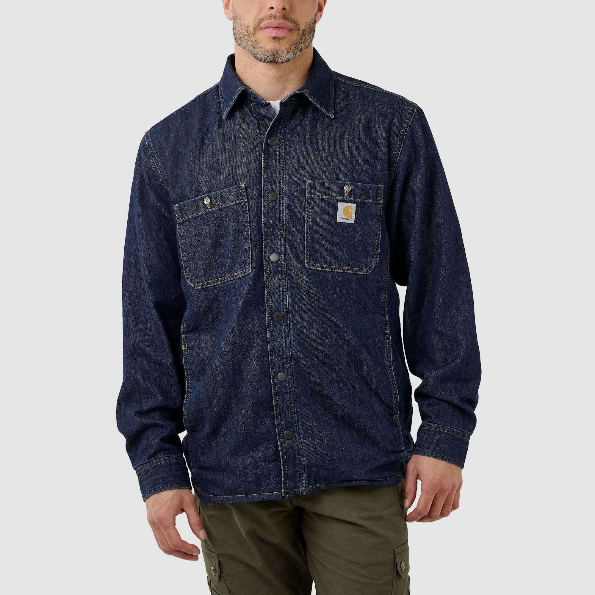 Carhartt Denim Shirt Fleece Lined Men's Glacier L