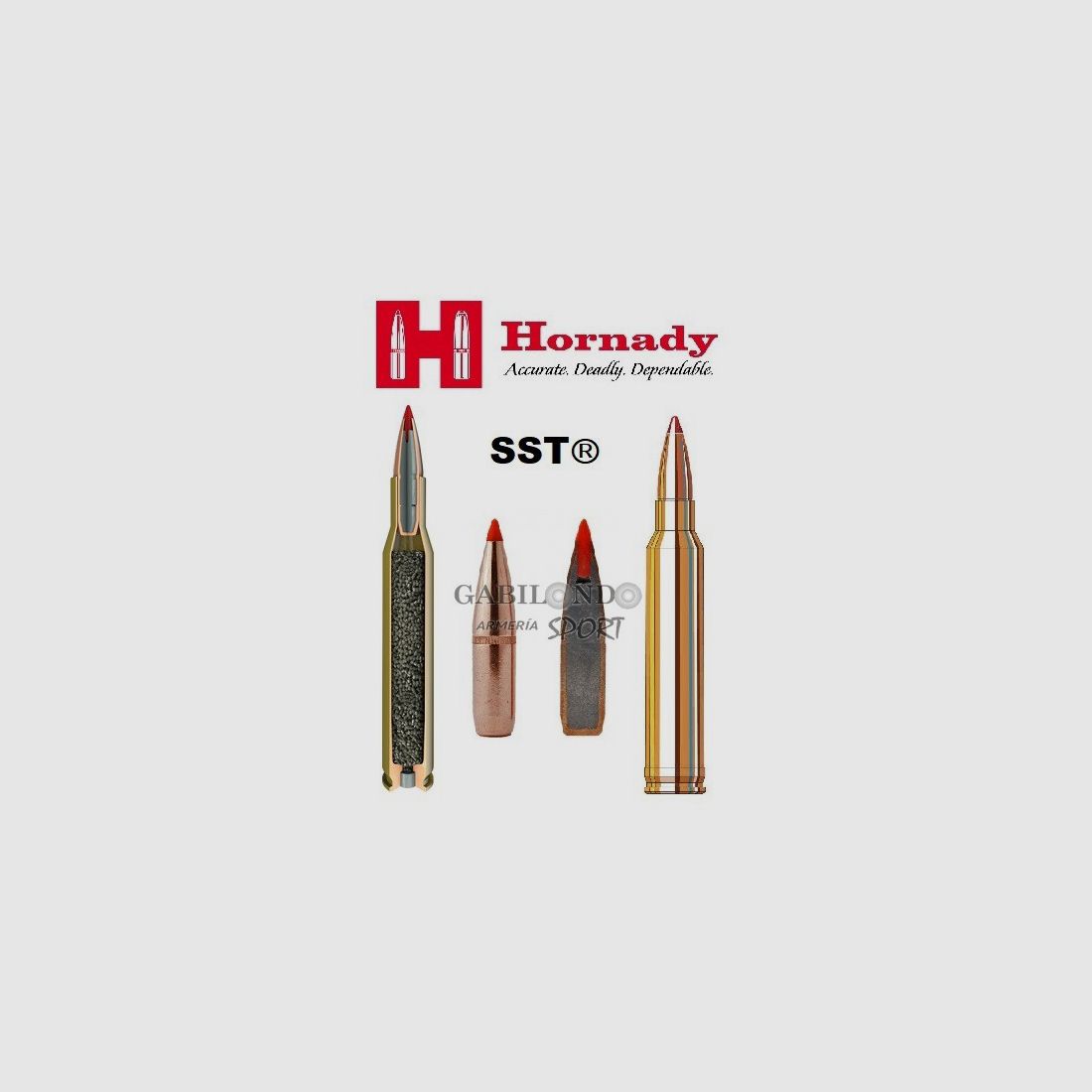 Hornady 7mm Rem Mag SUPERFORMANCE SST 154 gr Munition, Bild 2 von 2