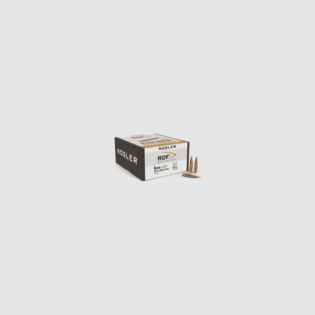 Nosler Geschoss 6mm/.243 RDF 115GR HPBT 100 Stück, Bild 1 von 2