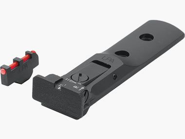 LPA TXT0407-F1 BLACK BAS verstellbares Revolvervisier für 629, 686, 586, 627, 66, 67, 696, 17, 19, 657, 610, 625, 29, 27 und neu für Kaliber .50 – Schwarzes Visierbild