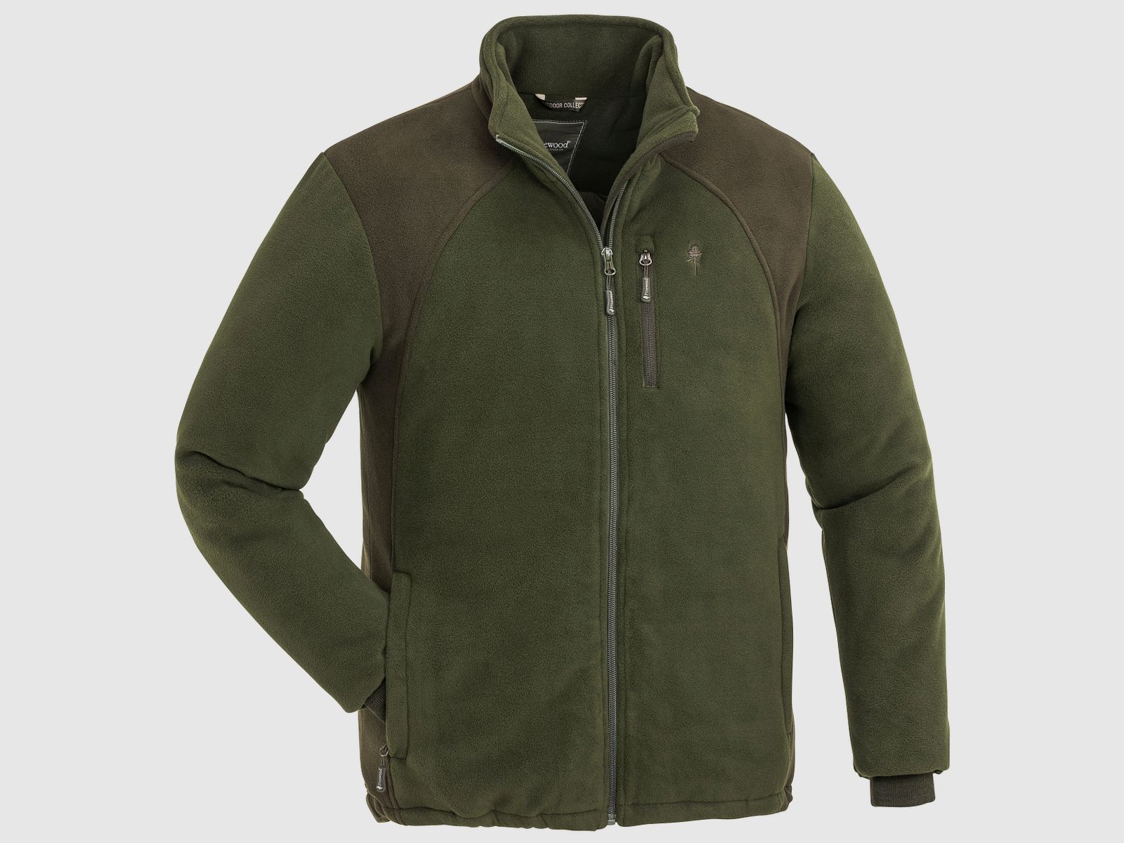 Pinewood Harrie Fleecejacke green/suede brown