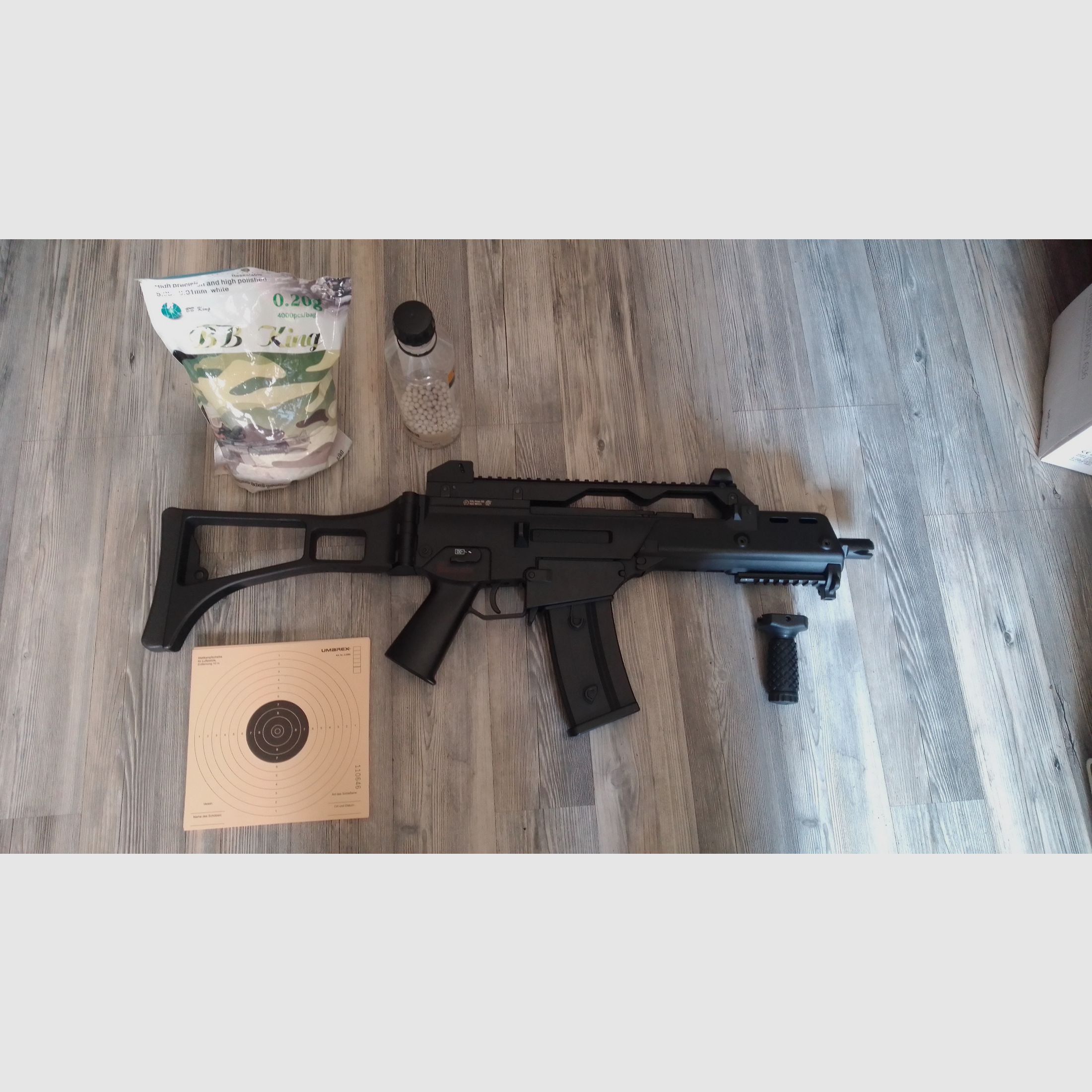 G36 Sturmgewehr Softair - Jing Gong Mod. 36C Komplettset S-AEG 6mm BB schwarz 