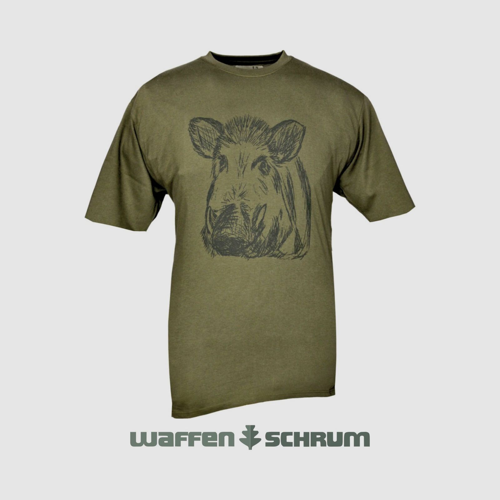 Hubertus T-Shirt Keilerkopf Schilf