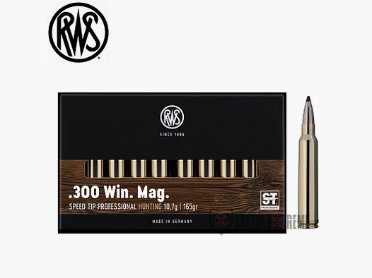 20 Munitions RWS cal 300 Win Mag 165gr Speed Tip Pro