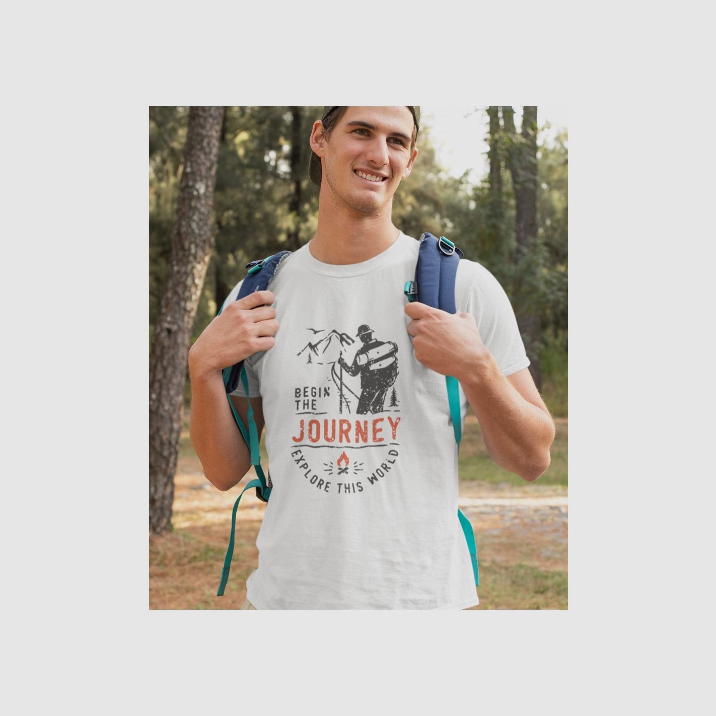 Trischitti T-Shirt weiß "Begin The Journey, Explore This World": Beginne deine Reise, Bild 2 von 4
