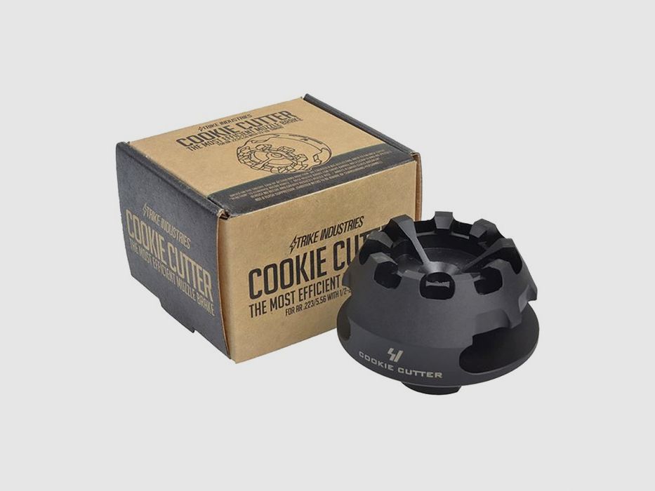 STRIKE INDUSTRIES AR-15 COOKIE CUTTER COMP .223 1/2-28 NERO, immagine 1 di 2
