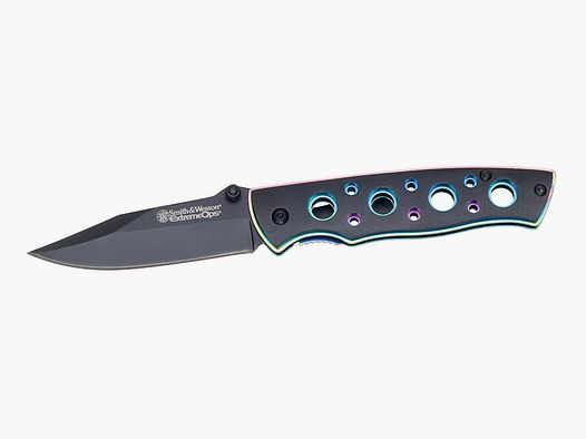 Einhandmesser Extreme OPSN Rainbow Smith & Wesson Stahl 7Cr17 KlingenlĂ¤nge 8,5 cm Regenbogenfarben (P18)