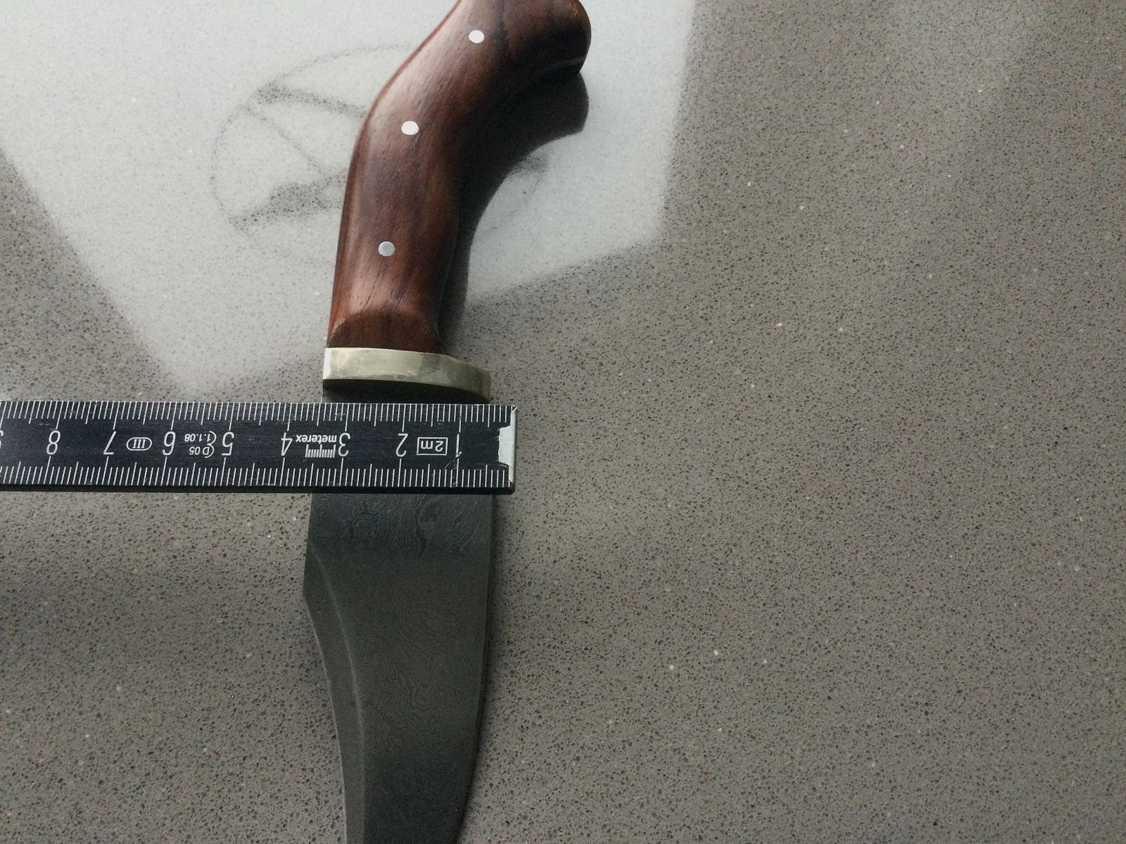 Jagdmesser, hochwertig, wunderschön, sehr schöne Klinge. Damaszener Stahl