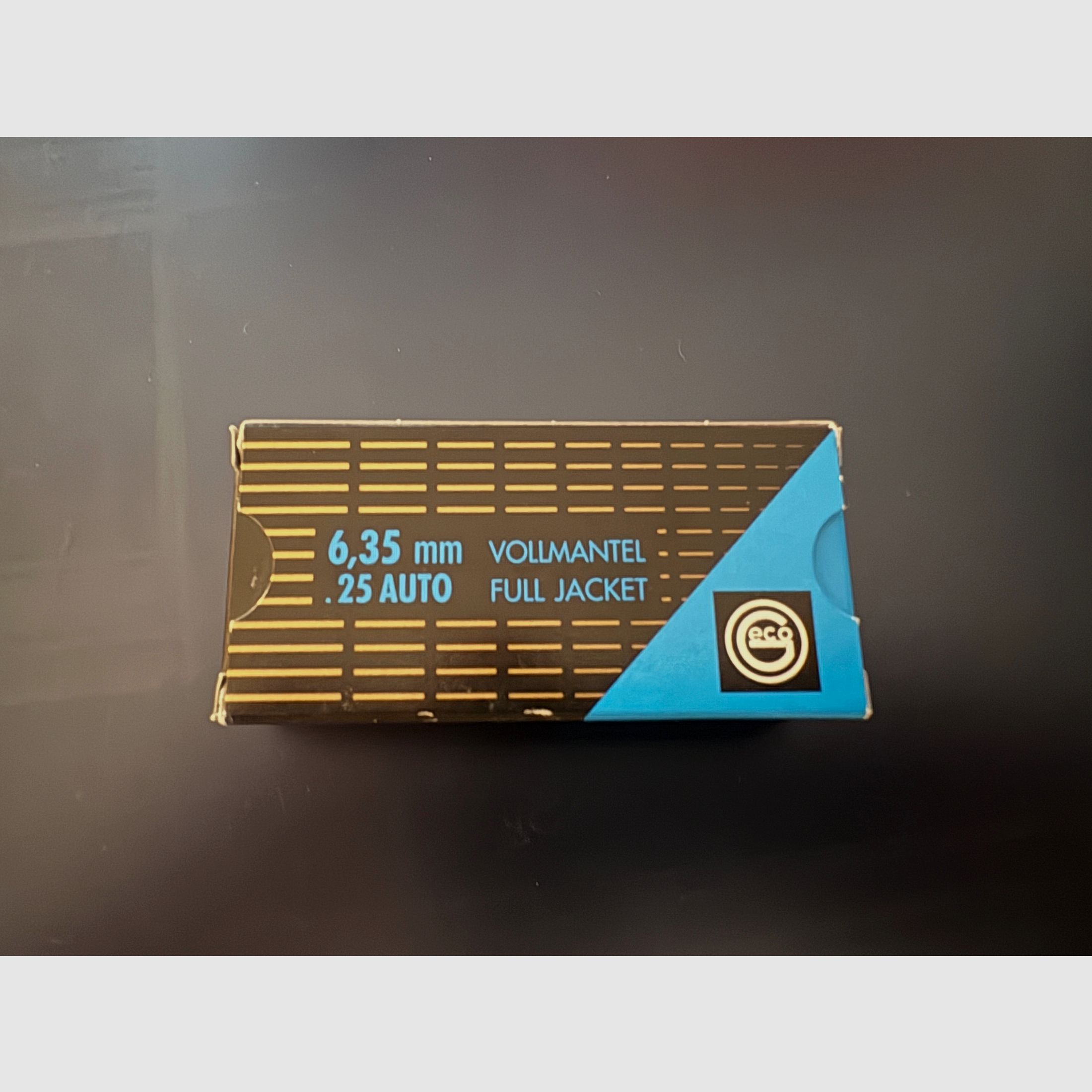Geco 6.35 mm Browning / .25Auto VLM round / FMJ