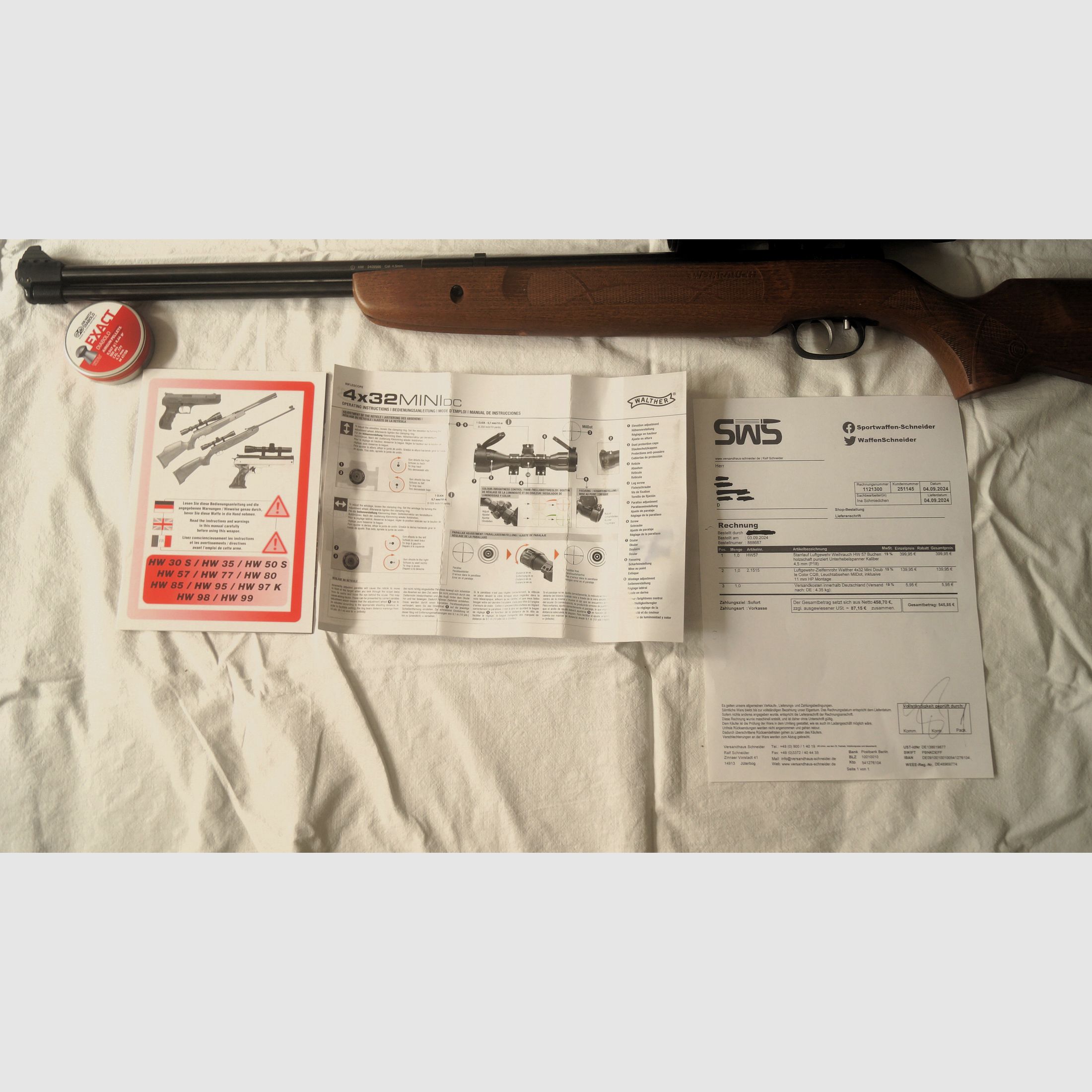 Luftgewehr Weihrauch HW57 4,5