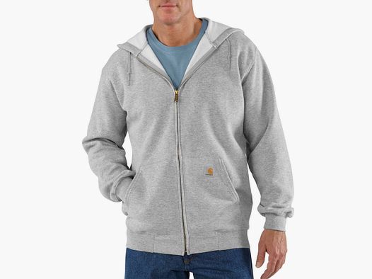 Carhartt Zip Up Hoodie Men's Heather Grey L
