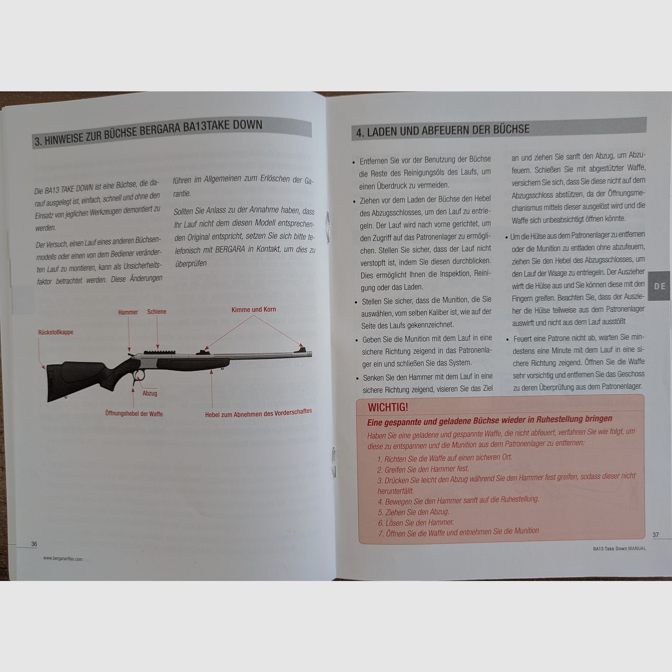 Bergara rifle de cerrojo BA13 cal. 8x57 IRS !!NUEVO!!