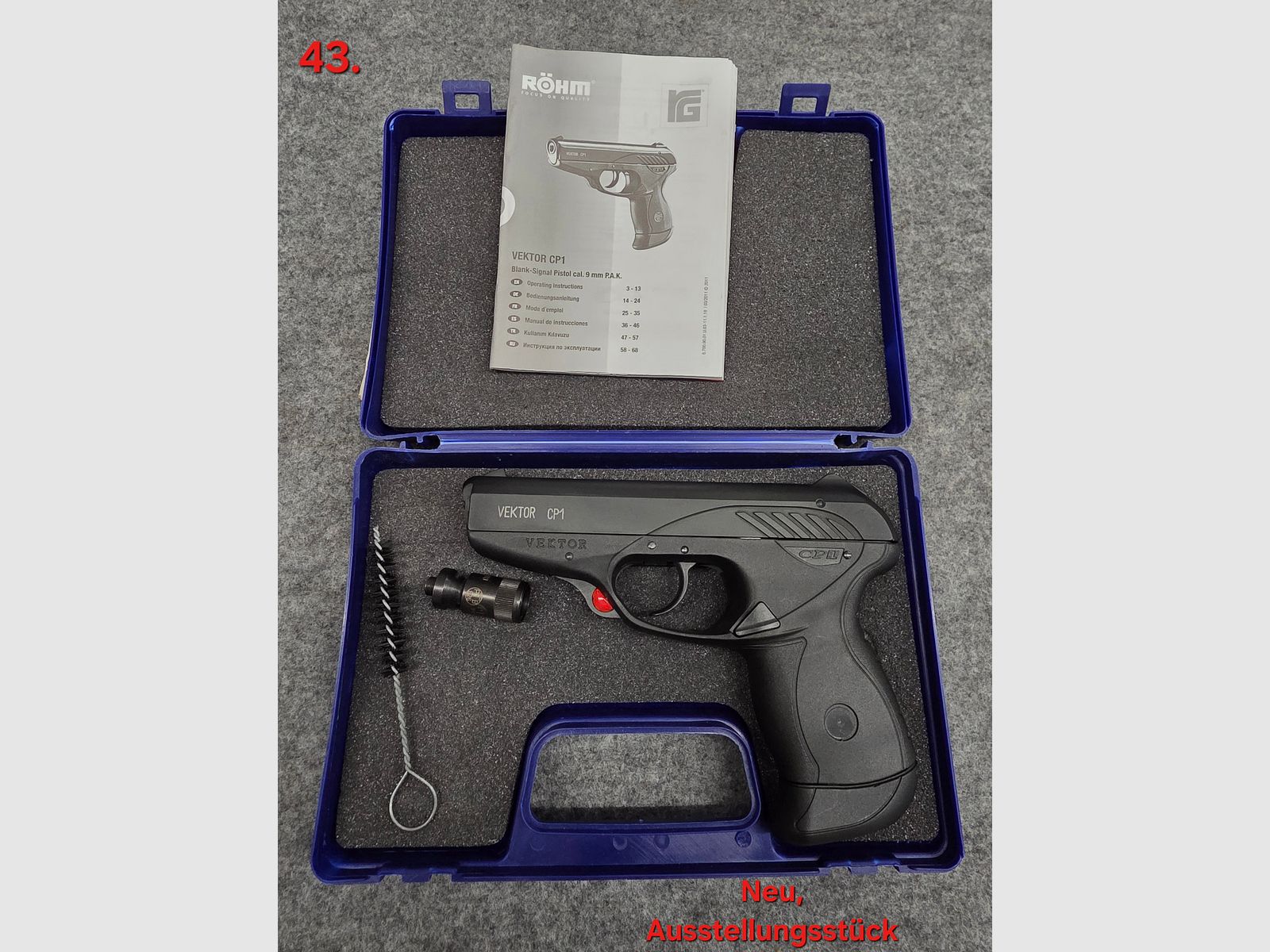 Röhm Vector CP1 calibro 9mm PAK pistola a salve SRS