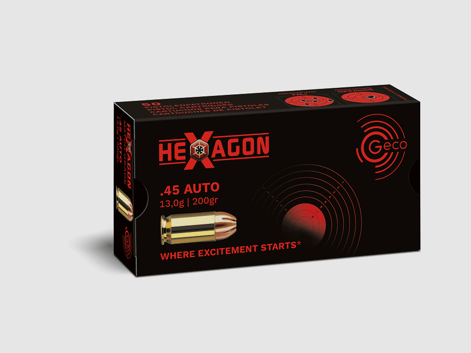 Geco .45 Auto Hexagon 200 gr. - 50 pz