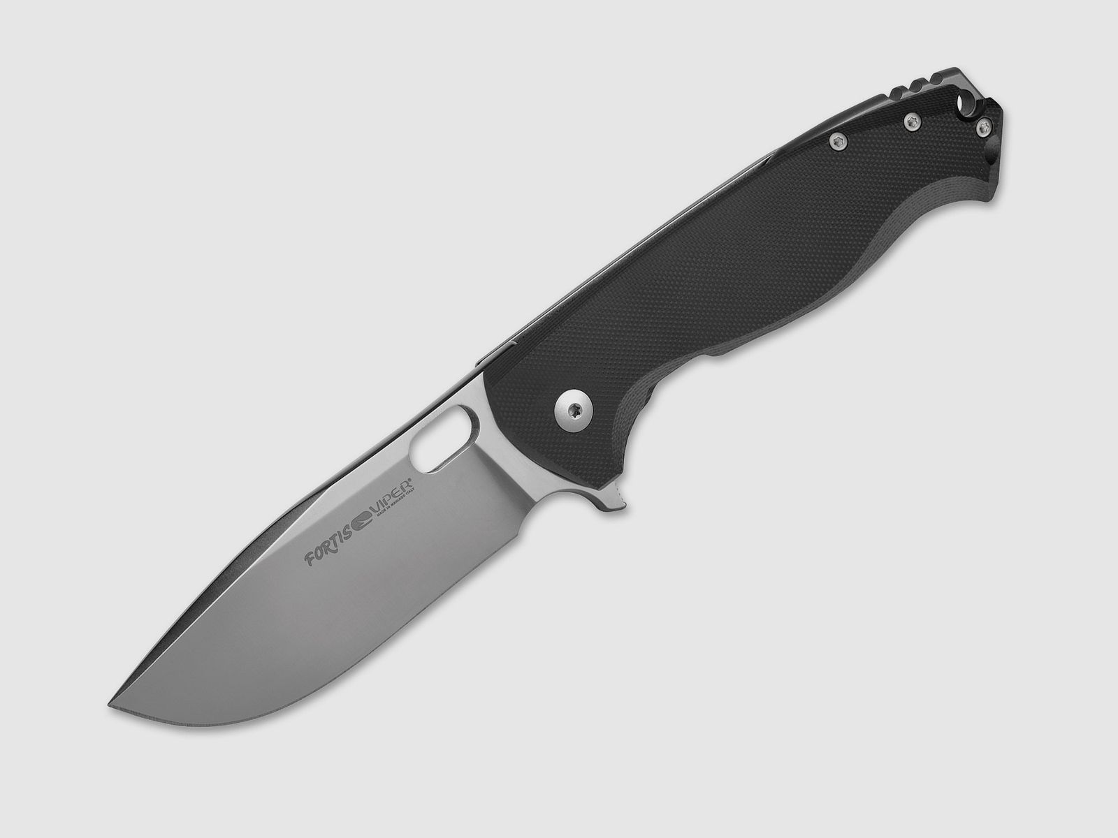 Coltello a serramanico VIPER FORTIS STONE WASHED G10 NERO