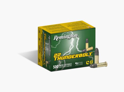 Remington cartouche .22lr, RN 40gr Thunderbolt VE500