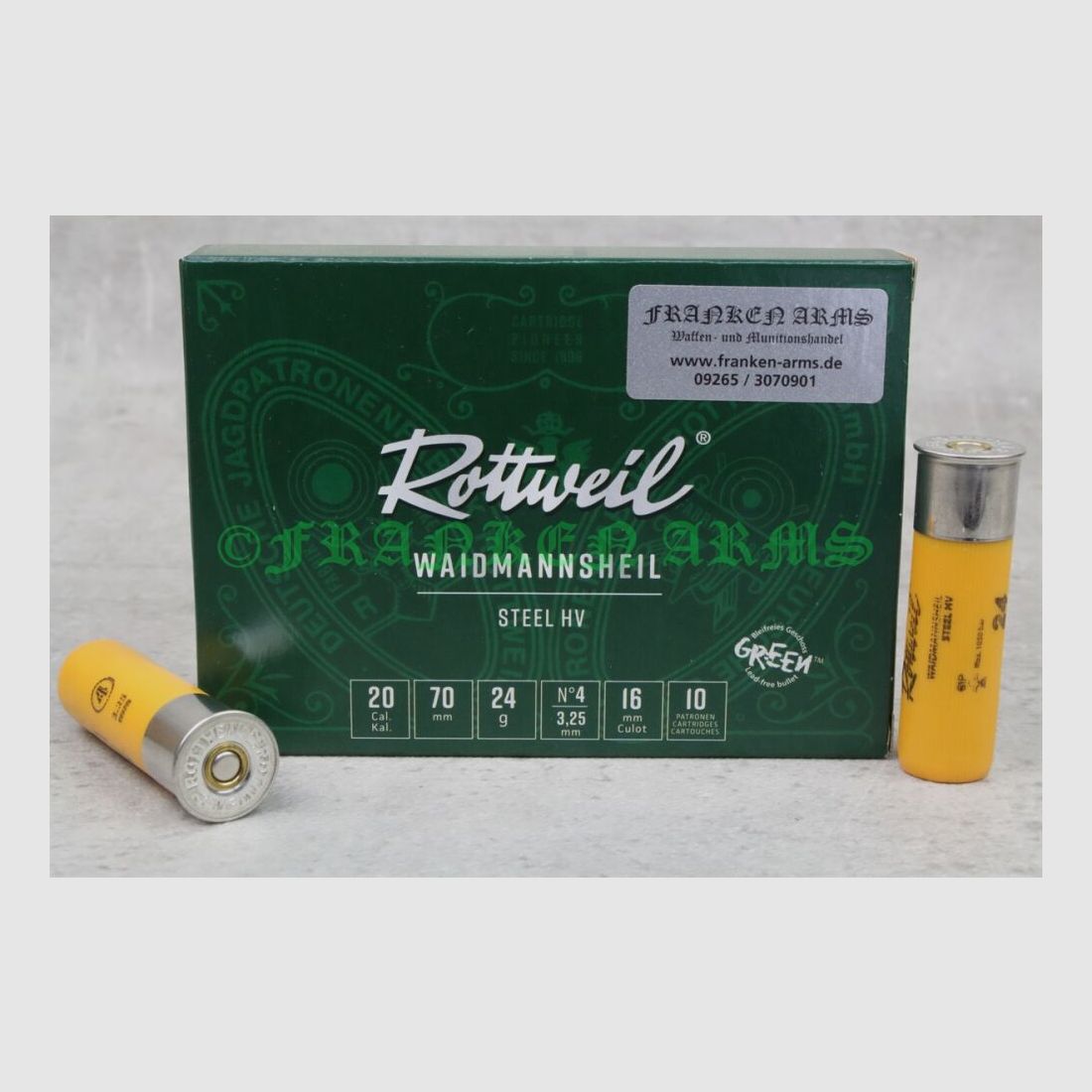 Rottweil Waidmannsheil Steel HV 20/70 3,25mm 10 piezas precios por volumen